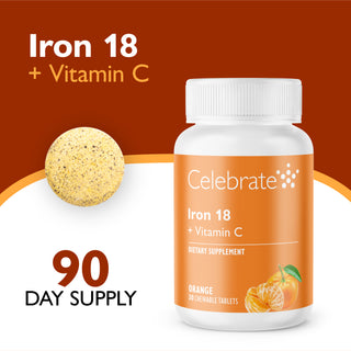 Iron 18 mg + Vitamin C, Chewable, Orange
