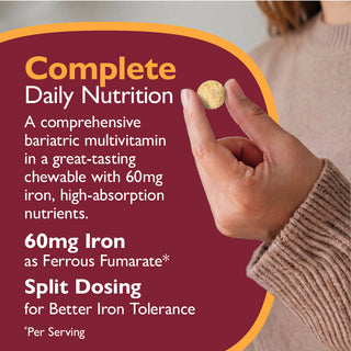 Multi-Complete 60 Bariatric Multivitamin with Iron, Chewable, Tropical