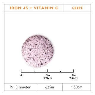 Iron 45 mg + Vitamin C Chewable Tablets, Grape